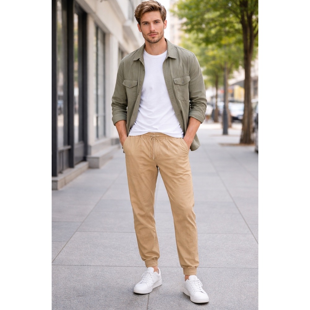 Carbon2Cobalt Boundless North Mens XL‎ Tan Cotton French Terry Joggers 328016